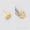CZ GEM PAVED DOLLAR SIGN 316L SURGICAL STEEL NOSE BONE STUD NOSE RING